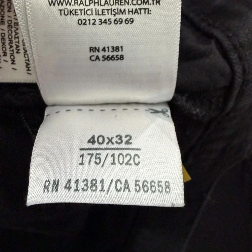 Polo Ralph Lauren The Sullivan Slim Jeans Mens 40x32 Black Stretch Preppy